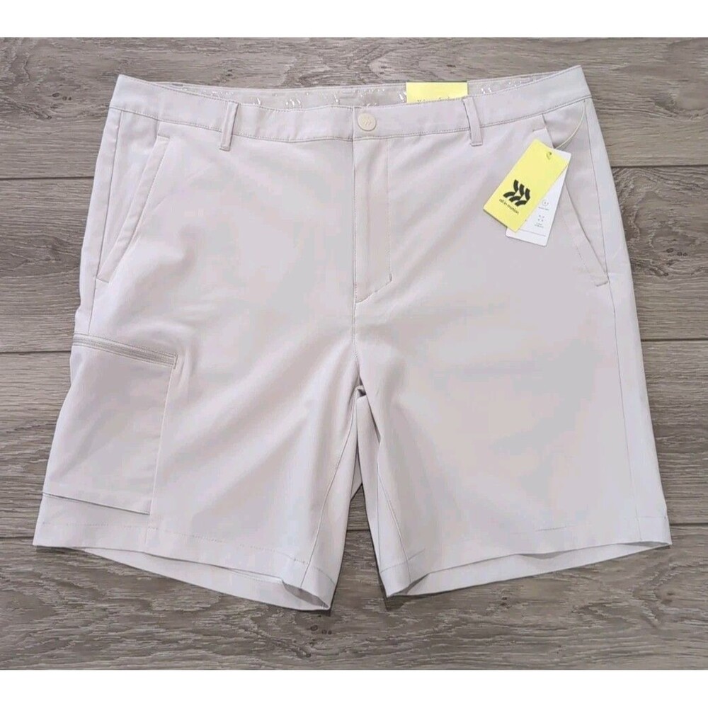 ALL IN MOTION GOLF SHORTS MEN'S SIZE 38 LIGHT GREY UNLINED ($30) NWT